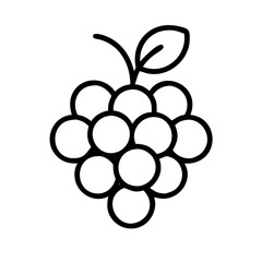 grapes icon, grapes line art - simple line art of grapes, perfect for grapes logos and icons