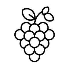 grapes icon, grapes line art - simple line art of grapes, perfect for grapes logos and icons