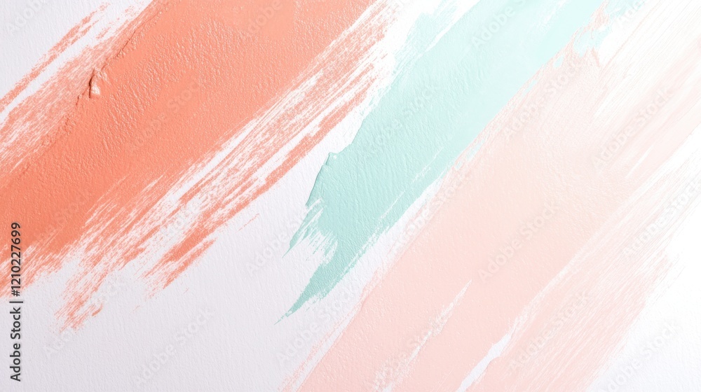Poster minimalist pastel strokes create a serene and calming ambiance in an artistic space