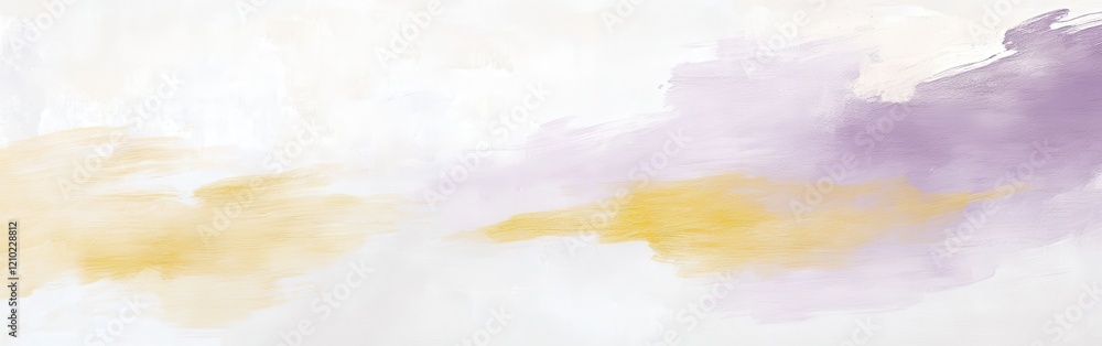 Poster elegant white canvas featuring a single pencil resting amid soft pastel strokes of color