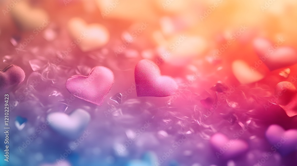 Aufkleber vibrant gradient backdrop with soft romantic abstract patterns and festive colorful charm perfect fo