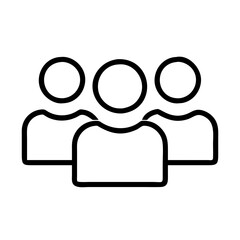 group icon, group line art - simple line art of group, perfect for group logos and icons