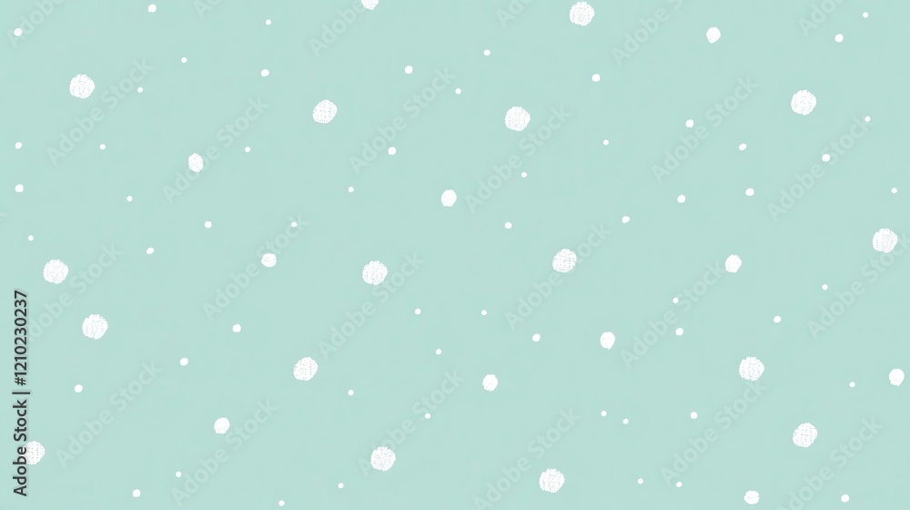 Leinwandbilder elegant pastel mint background with playful white dots creating a soft, whimsical atmosphere suitabl