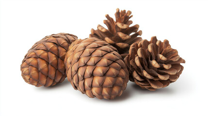 Fototapeta premium pine cones isolated on white background