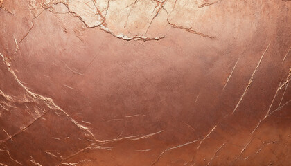 A close-up view of a textured copper surface with natural cracks and a warm metallic sheen, exuding rustic elegance and industrial charm.