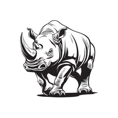 rhino isolated on white