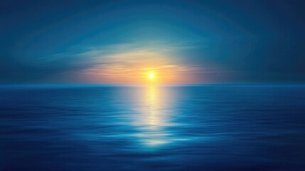 Obraz premium Deep blue sea gradient with glowing sunlight refracting in the water, fading to lighter hues.