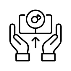 hands on training icon, hands on training line art - simple line art of hands on training, perfect for hands on training logos and icons