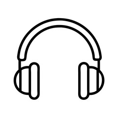 headphones icon, headphones line art - simple line art of headphones, perfect for headphones logos and icons