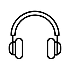 headphones icon, headphones line art - simple line art of headphones, perfect for headphones logos and icons