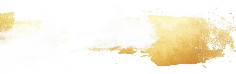 Abstract design featuring soft gold brush strokes on a white background, perfect for contemporary art display or minimalist decor