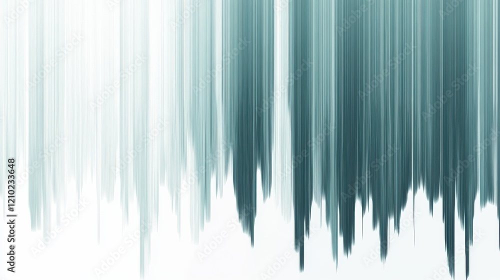 Poster abstract pencil strokes create a gradient in muted teal tones blending seamlessly from light to dark