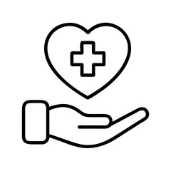 healthcare icon, healthcare line art - simple line art of healthcare, perfect for healthcare logos and icons