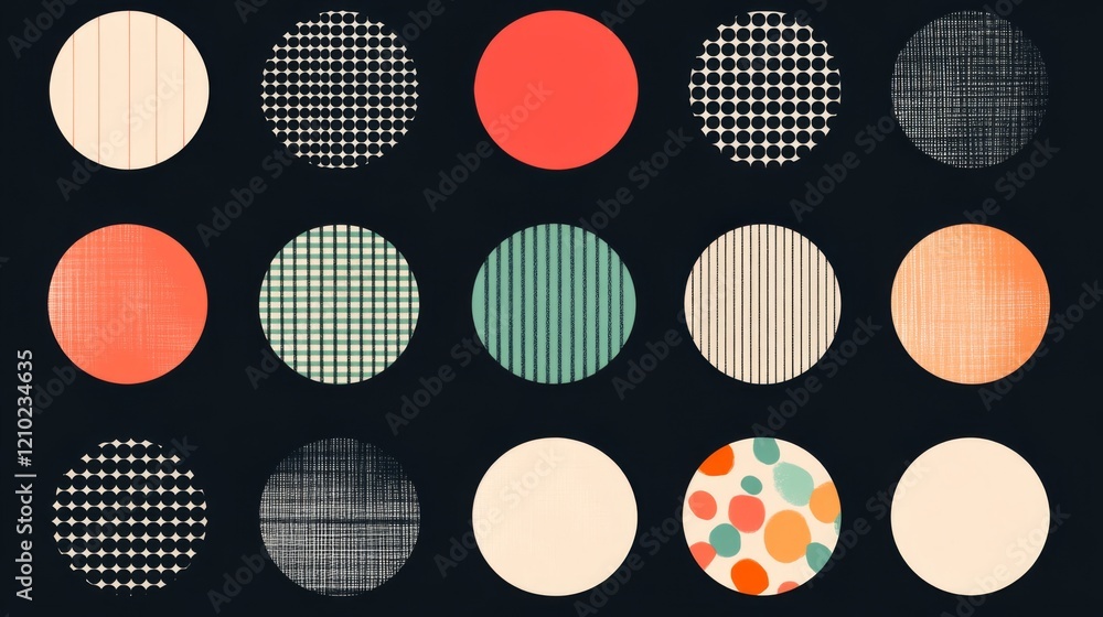 Poster abstract geometric circle patterns background