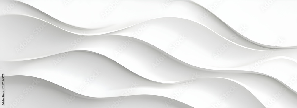 Poster white geometric background with a three-dimensional texture