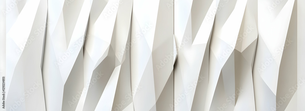 Poster white geometric background with a three-dimensional texture