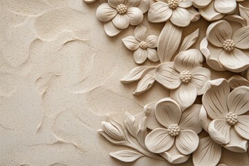 Sand Sculpture flowers background backgrounds relief art