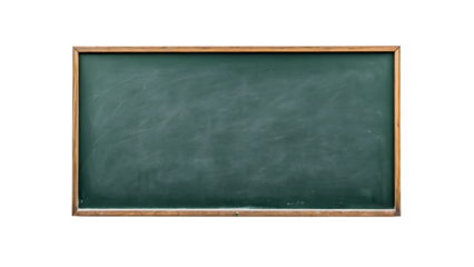 school blackboard isolated on white background PNG.AI GENERATED