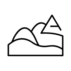 hill icon, hill line art - simple line art of hill, perfect for hill logos and icons