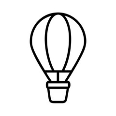 Fototapeta premium hot air balloon icon, hot air balloon line art - simple line art of hot air balloon, perfect for hot air balloon logos and icons