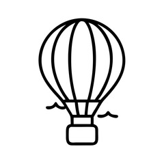 hot air balloon icon, hot air balloon line art - simple line art of hot air balloon, perfect for hot air balloon logos and icons