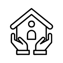 housing icon, housing line art - simple line art of housing, perfect for housing logos and icons