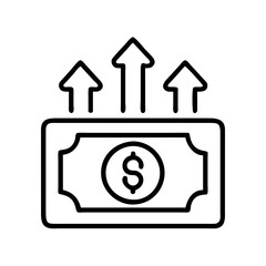 hyperinflation icon, hyperinflation line art - simple line art of hyperinflation, perfect for hyperinflation logos and icons