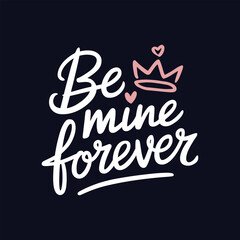 Valentines Day elegant hand text banner.