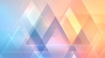 Abstract Geometric Pastel Background with Triangular Shapes