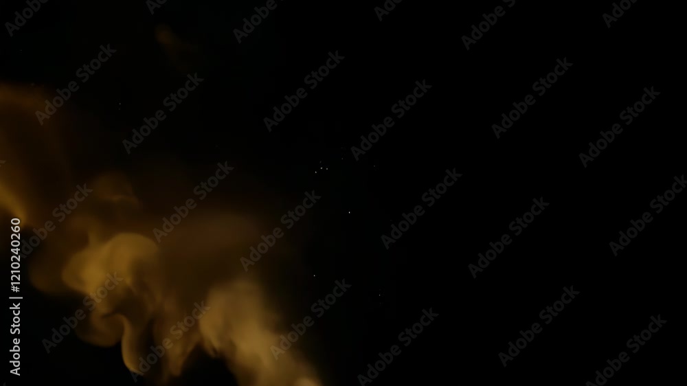 Aufkleber Abstract dynamic cloud of dust particles dispersing against black background in explosion