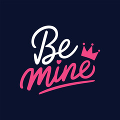 Valentines Day elegant hand text banner.