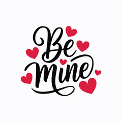 Valentines Day elegant hand text banner.