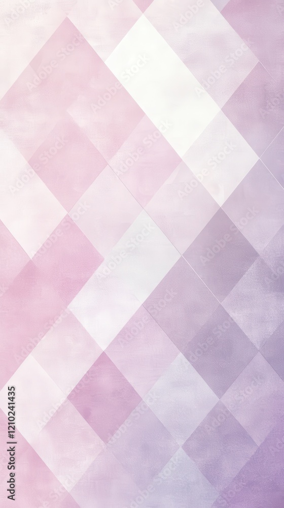Poster minimalistic diamond-patterned texture featuring soft pastel colors in a geometric design, perfect f