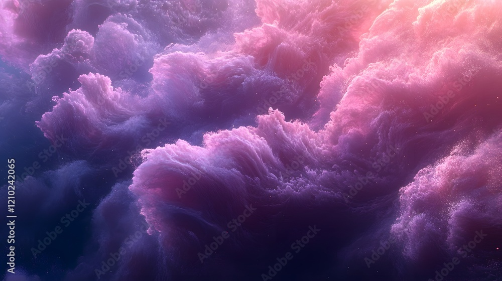 Poster ethereal and captivating underwater waves glowing shimmering and flowing naturally with tranquil and