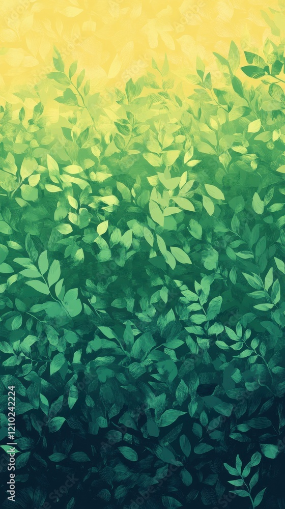 Aufkleber Blending shades of forest green create a calming gradient background reminiscent of lush foliage in nature