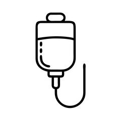 infusion tube icon, infusion tube line art - simple line art of infusion tube, perfect for infusion tube logos and icons