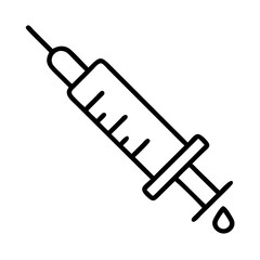 injection icon, injection line art - simple line art of injection, perfect for injection logos and icons