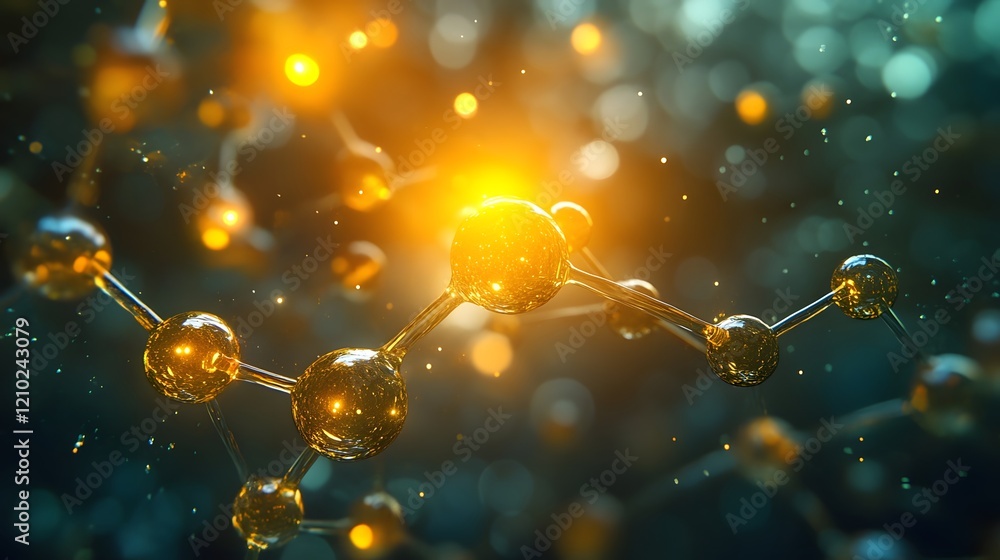 Poster glowing antioxidant particles in dynamic motion symbolizing the energizing and rejuvenating power of