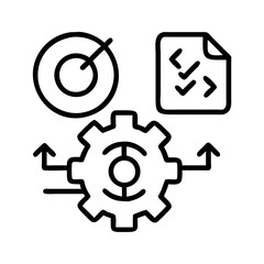 integration testing icon, integration testing line art - simple line art of integration testing, perfect for integration testing logos and icons