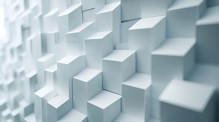 Obraz premium 3D rendering of a white background with a geometric pattern