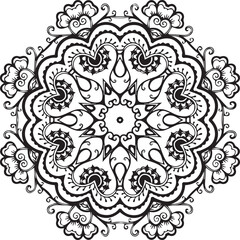 Beautiful flower art and mandala vector design