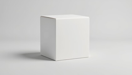 Naklejka premium Customizable cube packaging mockup, branding potential