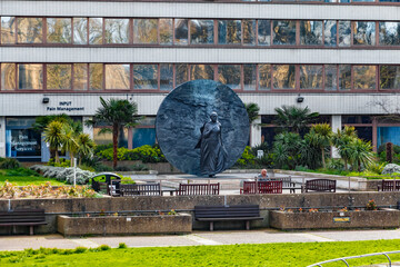 View of the memorial statue of Mary Seacole in the gardens of St Thomas’ hospital in London, the first in honour of a named black woman in the UK. Sculpted by Martin Jennings, it was unveiled in 2016.