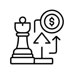 investment strategy icon, investment strategy line art - simple line art of investment strategy, perfect for investment strategy logos and icons
