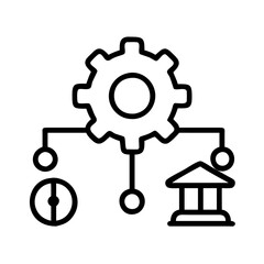 it governance icon, it governance line art - simple line art of it governance, perfect for it governance logos and icons