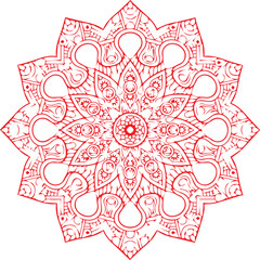 Beautiful flower art and mandala vector design