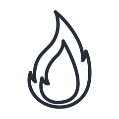 fire flame linear icon