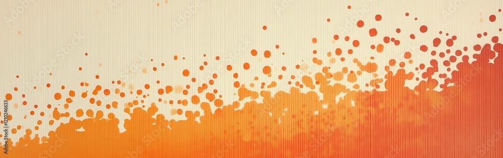 Poster Vibrant orange halftone dots create a warm gradient background with a stylish fade effect suitable for various designs