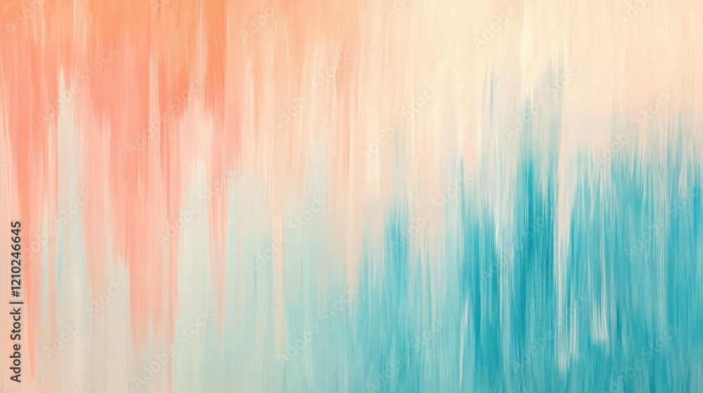 Poster vertical gradient lines in vibrant turquoise blended with soft hues, creating a soothing visual expe