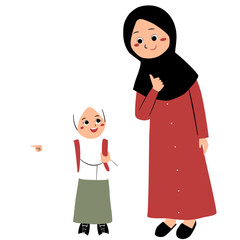 Mother and little girl